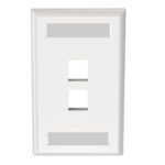 Faceplate Doble Panduit tapa frontal Keystone RJ45 - Imagen 2