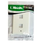 Faceplate Doble RJ45 Tapa frontal cable red 2 puertos - Imagen 2