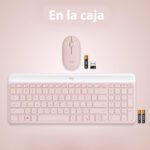 Teclado rosado Logitech con mouse inalámbrico - Imagen 6