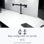 Soporte doble monitor 32 pulgadas escritorio - Imagen 5