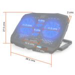 Ventilador notebook ajustable 4 ventiladores - Imagen 7