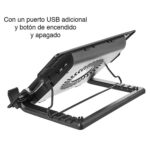 Ventilador notebook base ajustable Newo NW-638B - Imagen 3