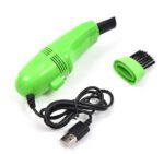Aspiradora USB para teclado con cepillo y luz