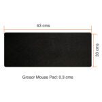 Mouse Pad XL rectangular 63 x 33 cms Negro - Imagen 2