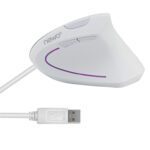 Mouse Vertical Ergonómico Cable USB Blanco - Imagen 6
