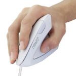Mouse Vertical Ergonómico Cable USB Blanco - Imagen 3