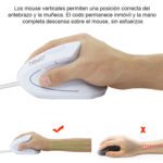 Mouse Vertical Ergonómico Cable USB Blanco - Imagen 4