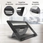 Soporte Notebook Macbook aluminio Negro ajustable - Imagen 3
