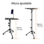 Atril Notebook ajustable y soporte celular con ruedas - Imagen 4