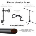 Abrazadera montaje celular GoPro atril brazo Monitor - Imagen 7