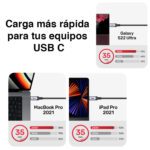 Cable USB C Carga Rápida 240W PD 3.1 de 2 mts - Imagen 6
