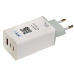 Cargador USB C y USB 3 puertos carga rápida 65W