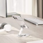 Soporte celular aluminio giratorio ajustable plegable - Imagen 3