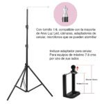 Trípode celular altura ajustable atril hasta 180 cms - Imagen 3