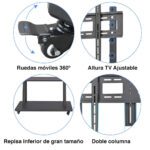 Soporte TV 100 pulgadas con ruedas Pedestal Móvil - Imagen 3