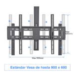 Soporte TV 100 pulgadas con ruedas Pedestal Móvil - Imagen 6