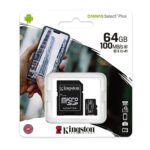 Tarjeta Micro SD 64GB Clase 10 Kingston 100Mbs