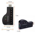 Tarjeta de sonido Audio USB Micrófono Audífonos 8.1ch - Imagen 6