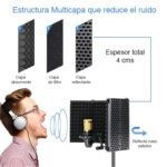 Panel acústico Micrófono 5 paneles aislamiento - Imagen 7