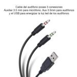 Audífonos con micrófono auxiliar videollamadas - Imagen 6