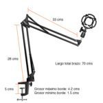 Atril soporte micrófono condensador araña escritorio - Imagen 5