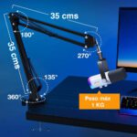 Brazo para micrófono ajustable Hyperx Blue Yeti - Imagen 5