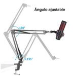 Brazo micrófono Hyperx Quadcast con antipop y aro led - Imagen 2