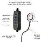 Brazo micrófono Hyperx Quadcast con antipop y aro led - Imagen 6