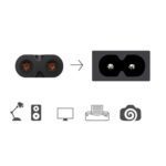 Cable tipo 8 poder corriente 1.8 metros - Imagen 4