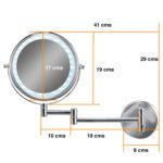 Espejo Led Baño Cosmético con Luz Articulado Abatible - Imagen 2