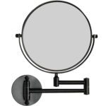 Espejo Cosmético Articulado Abatible Aumento Negro