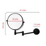 Espejo Cosmético Articulado Abatible Aumento Negro - Imagen 4