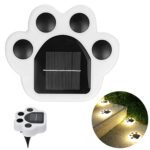 Luz solar jardín estaca diseño huella cálida