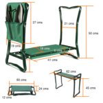 Silla jardinería rodillera y organizador herramientas - Imagen 2