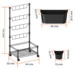 Huerto vertical con ruedas jardinera maceteros móvil - Imagen 5