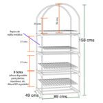 Mini invernadero vertical armable 4 bandejas 158 cms - Imagen 2