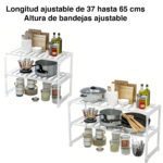 Organizador mueble cocina lavaplatos baño ajustable - Imagen 7