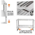 Organizador mueble cocina lavaplatos baño ajustable - Imagen 9