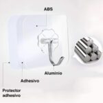 Gancho colgador adhesivo pared perchero muro - Imagen 3
