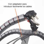 Organizador protector de cables Gris 1.5 mts 20mm - Imagen 4