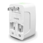 Adaptador enchufe viajes con 2 USB US Europa UK - Imagen 6