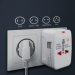Adaptador enchufe viajes con 2 USB US Europa UK - Imagen 7