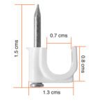 Grampa cable coaxial RG6 y RG59 U 25 unidades - Imagen 2