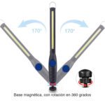 Linterna de trabajo magnética giratoria Luz blanca y roja - Imagen 4
