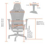 Silla Gamer Ergonómica con apoya pies rosada - Imagen 2