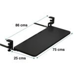 Bandeja teclado bajo escritorio con riel y prensa - Imagen 3