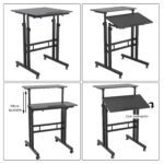 Escritorio mesa convertible altura ajustable con ruedas - Imagen 7