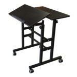 Escritorio mesa convertible altura ajustable con ruedas - Imagen 5