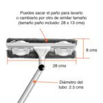 Limpia Vidrios Extensible Telescópico hasta 138 cms - Imagen 3