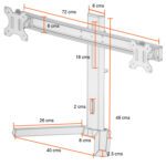 Soporte Doble Monitor de escritorio "17 a 27" - Imagen 5